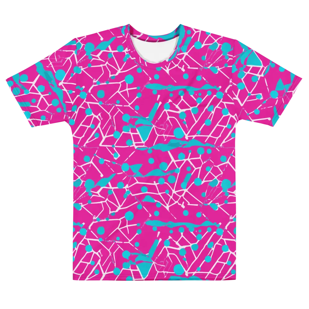 Neon Nervure on Men's Cotton Crew Neck T-Shirt — Front