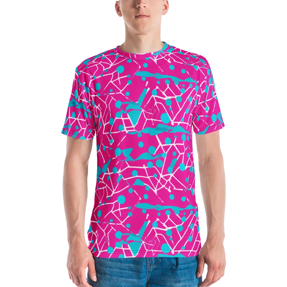 Neon Nervure on Men's Crew Neck T-Shirt — Front