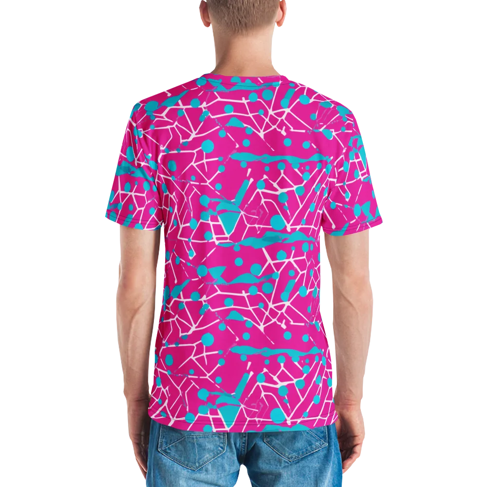 Neon Nervure on Men's Crew Neck T-Shirt — Back