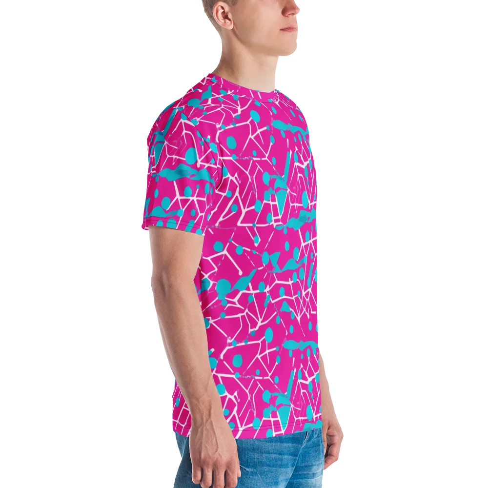 Neon Nervure on Men's Crew Neck T-Shirt — Right