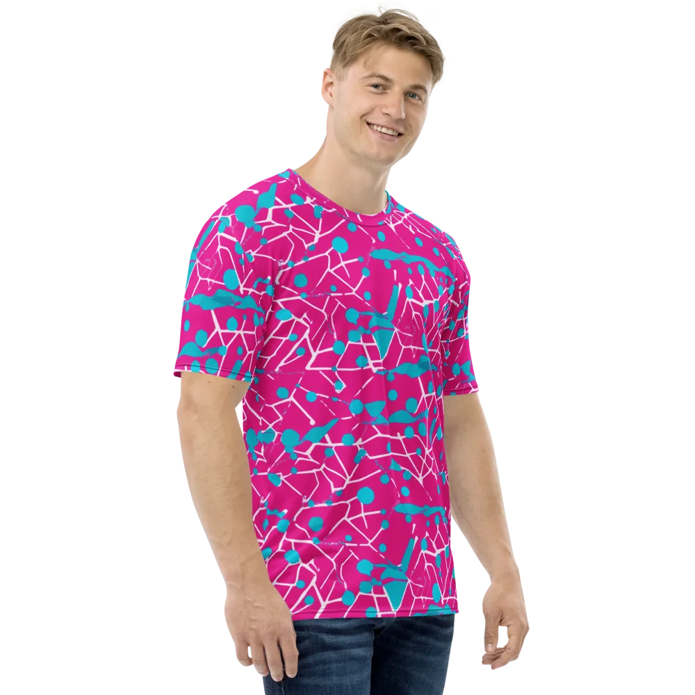 Neon Nervure on Men's Crew Neck T-Shirt — Right