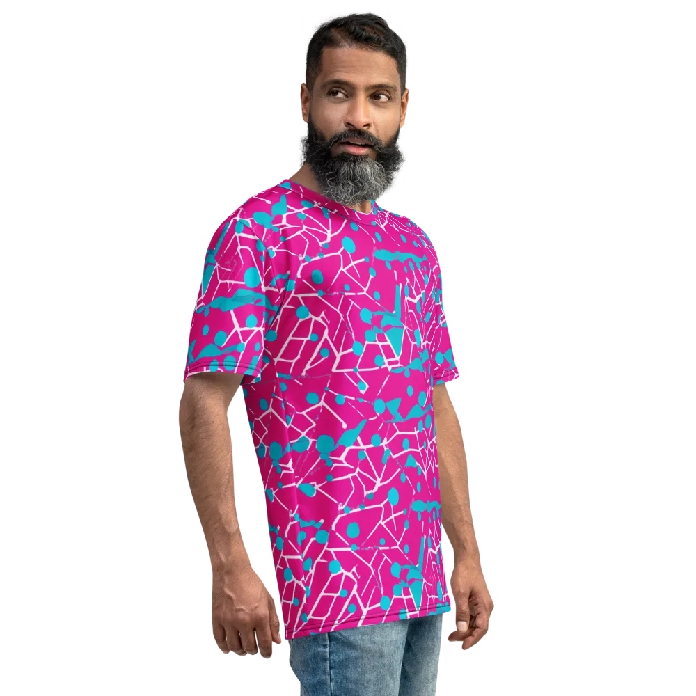 Neon Nervure on Men's Crew Neck T-Shirt — Right