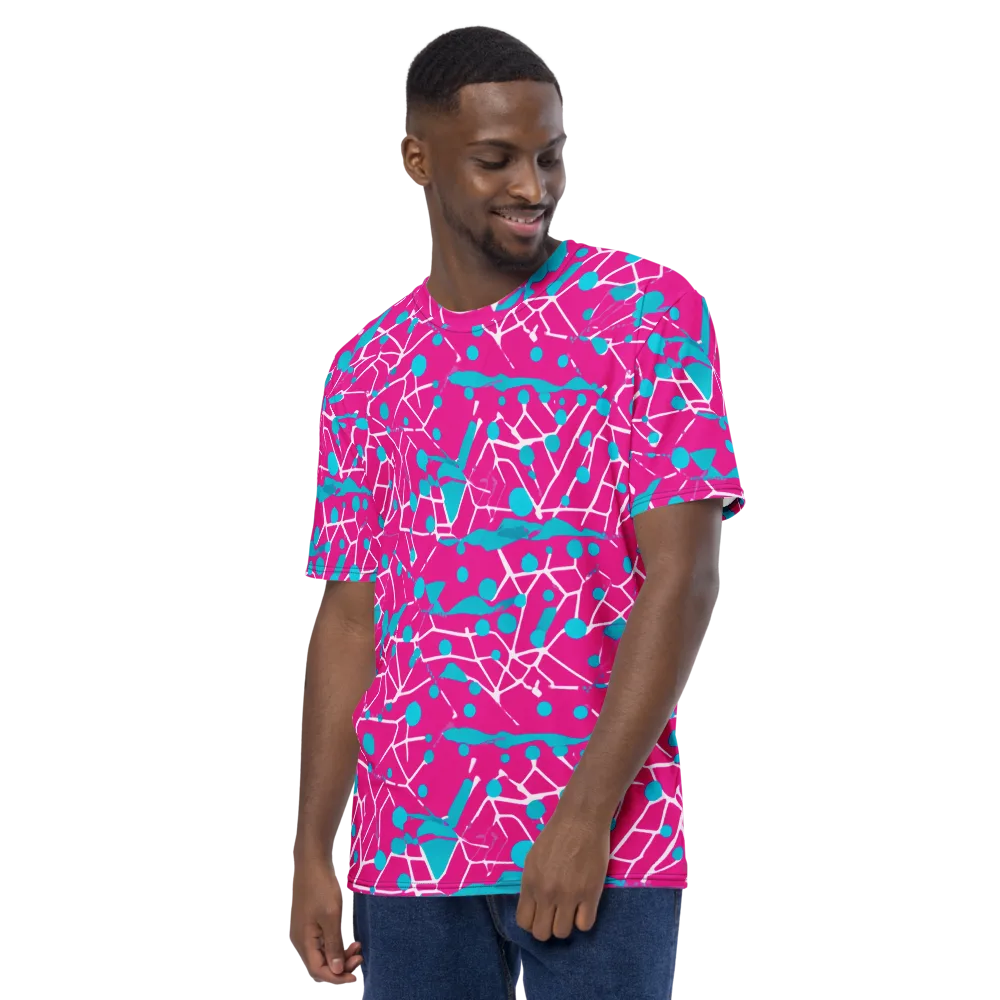 Neon Nervure on Men's Crew Neck T-Shirt — Left