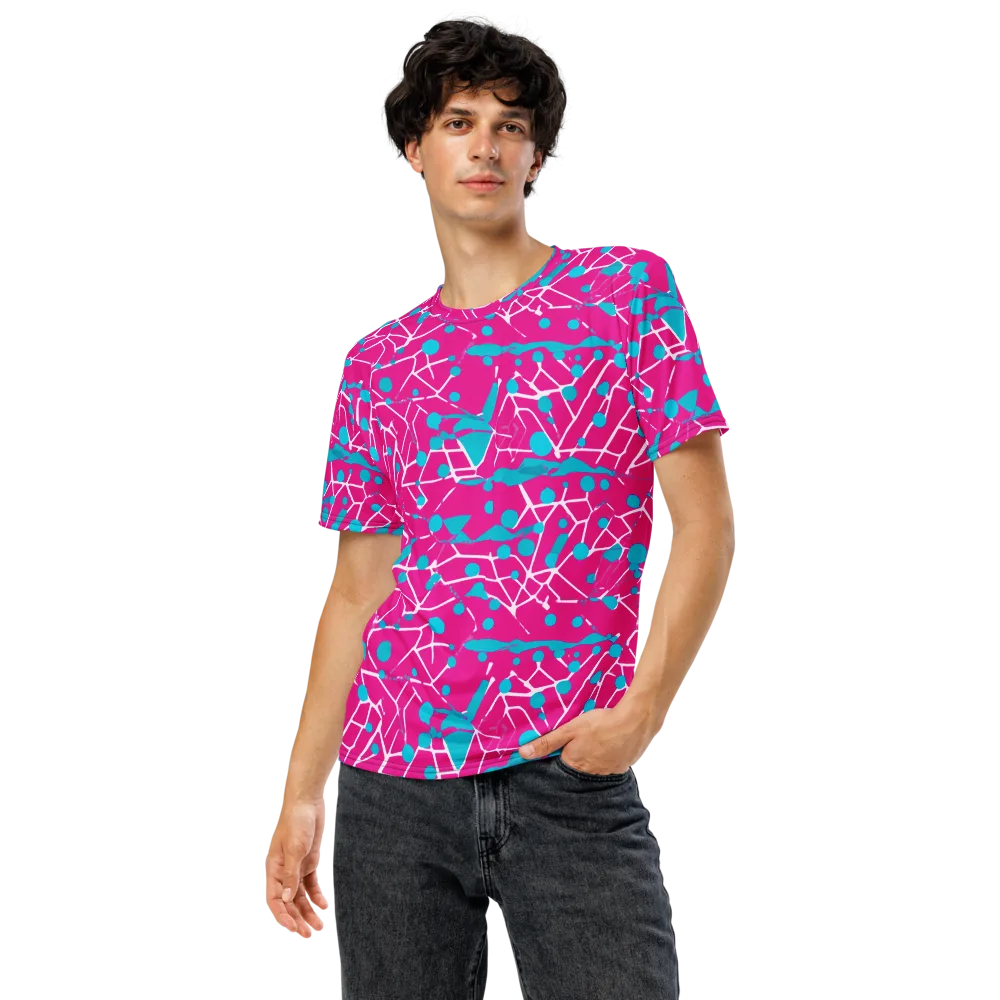 Neon Nervure on Men's Crew Neck T-Shirt — Front
