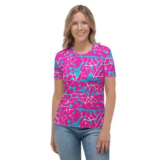 Neon Nervure on a Women's Crew Neck T-Shirt