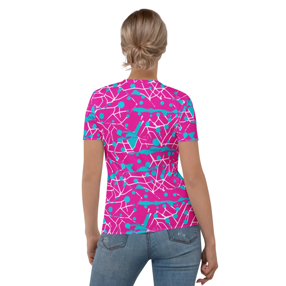 Neon Nervure on Women's Crew Neck T-Shirt — Back