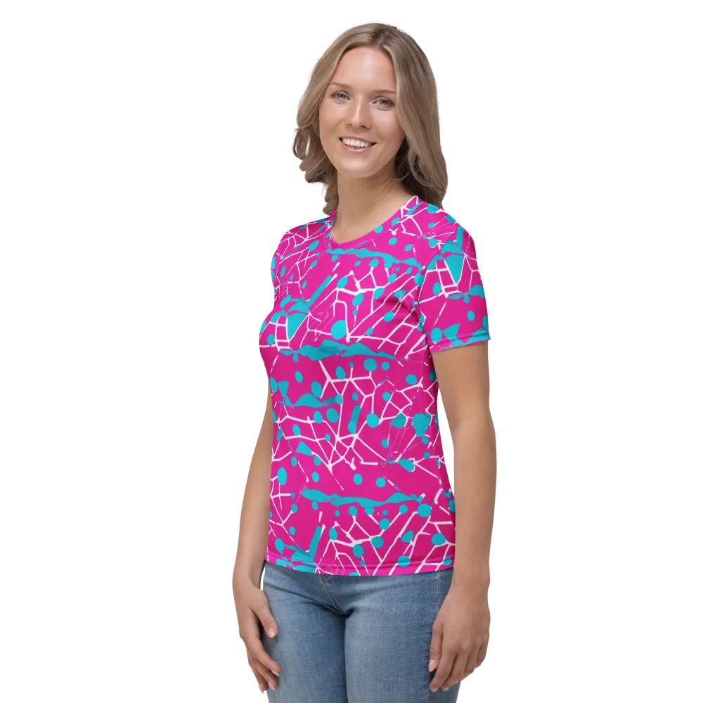 Neon Nervure on Women's Crew Neck T-Shirt — Left