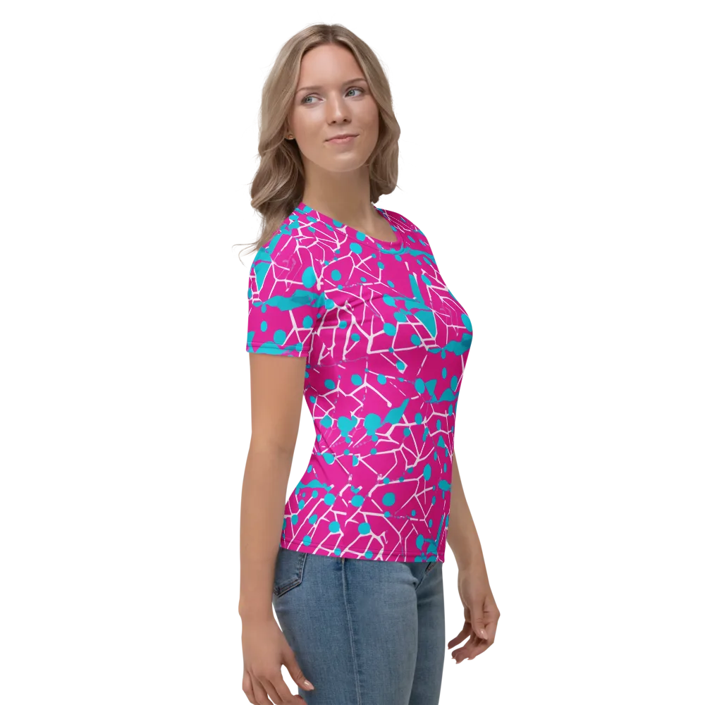 Neon Nervure on Women's Crew Neck T-Shirt — Right