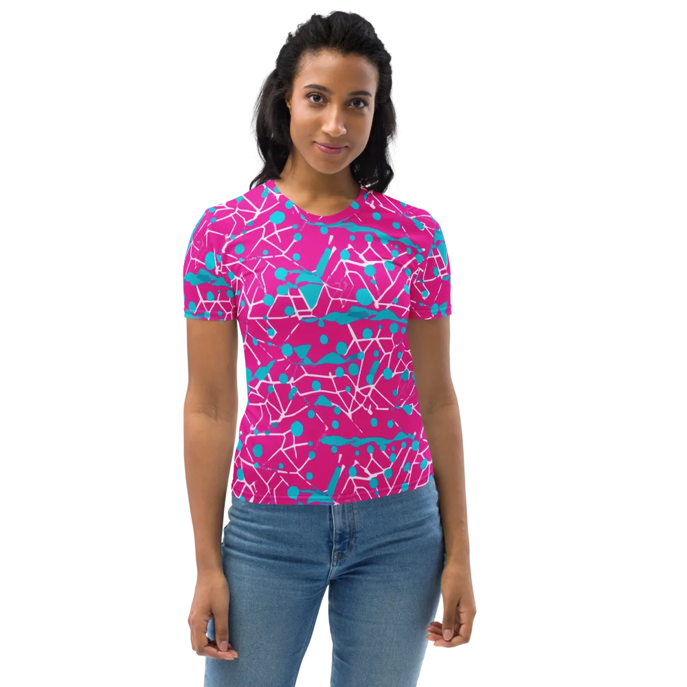 Neon Nervure on Women's Crew Neck T-Shirt — Front