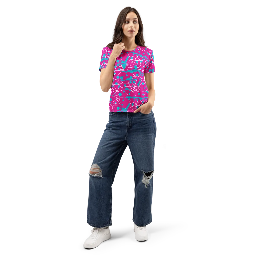 Neon Nervure on Women's Crew Neck T-Shirt — Front