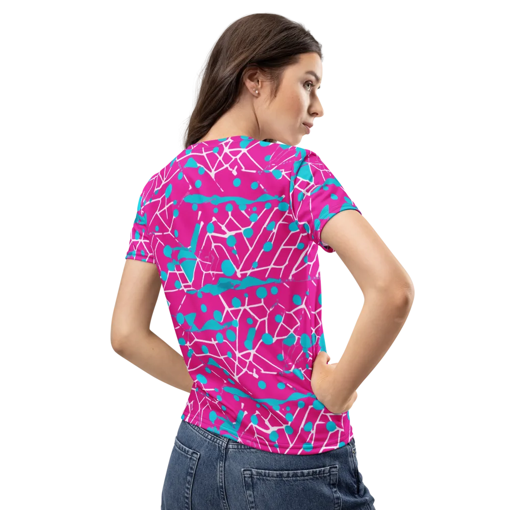 Neon Nervure on Women's Crew Neck T-Shirt — Back
