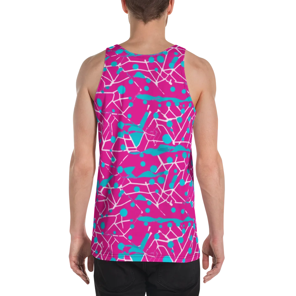 Neon Nervure on Men's Tank Top — Back