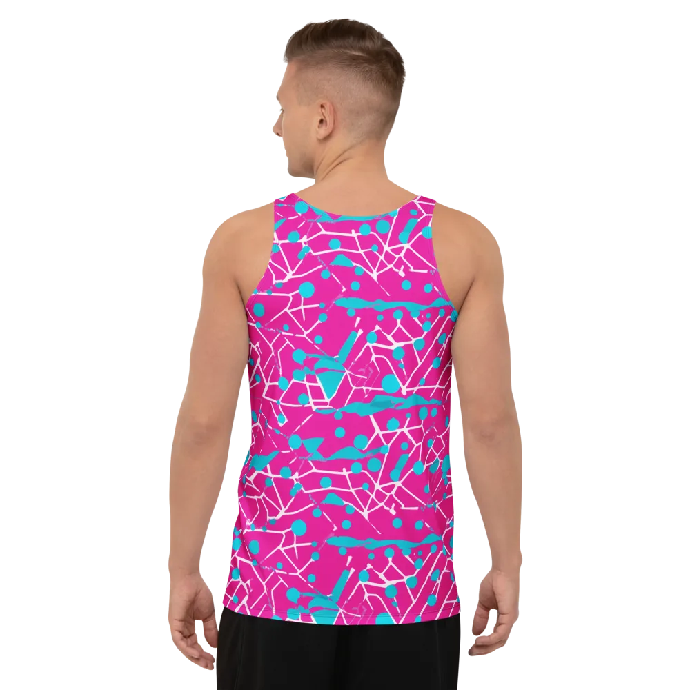 Neon Nervure on Men's Tank Top — Back