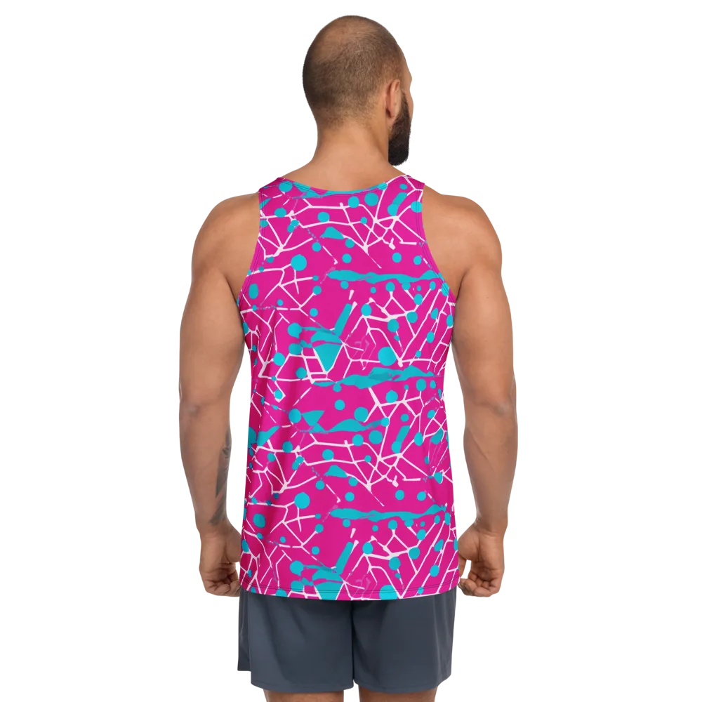 Neon Nervure on Men's Tank Top — Back