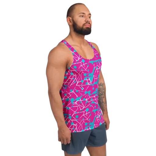 Neon Nervure on a Men's Tank Top