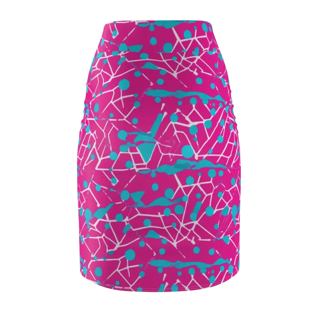 Neon Nervure on Pencil Skirt — Back