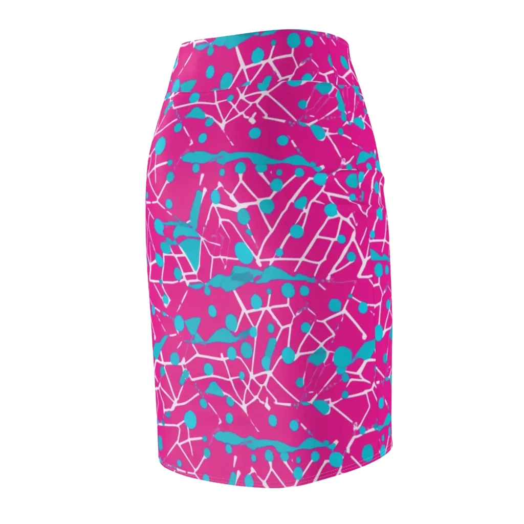 Neon Nervure on Pencil Skirt — Back Side