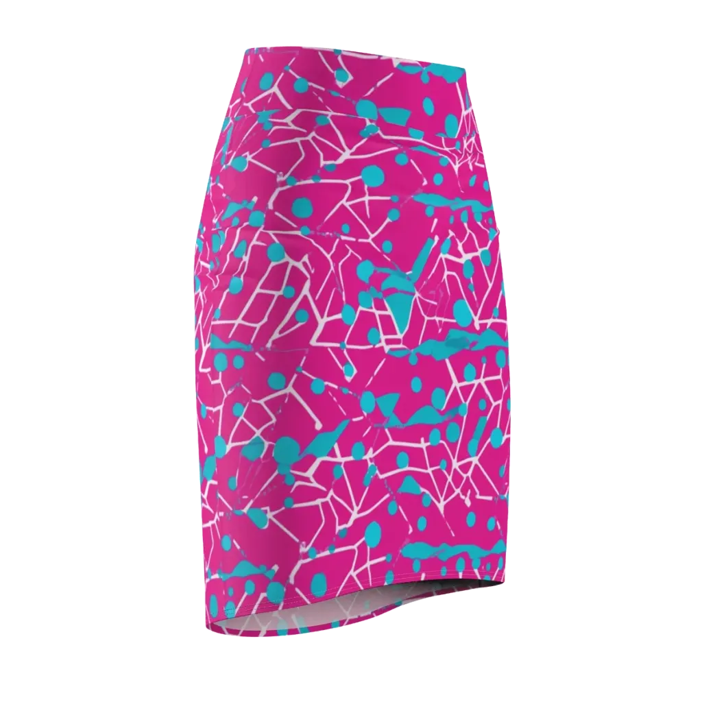 Neon Nervure on Pencil Skirt — Front Side