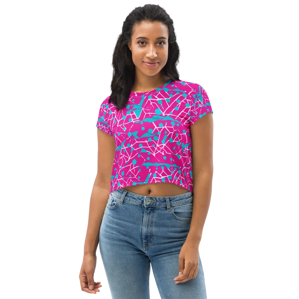Neon Nervure on Crop Tee — Front
