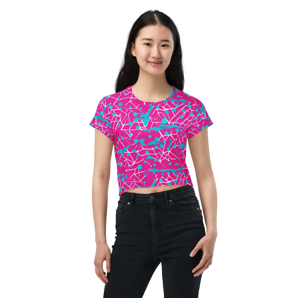 Neon Nervure on Crop Tee — Front
