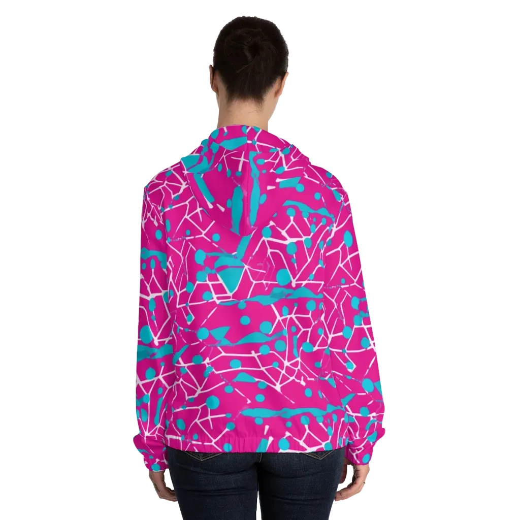 Neon Nervure on Women's Full-Zip Hoodie — Back On Person