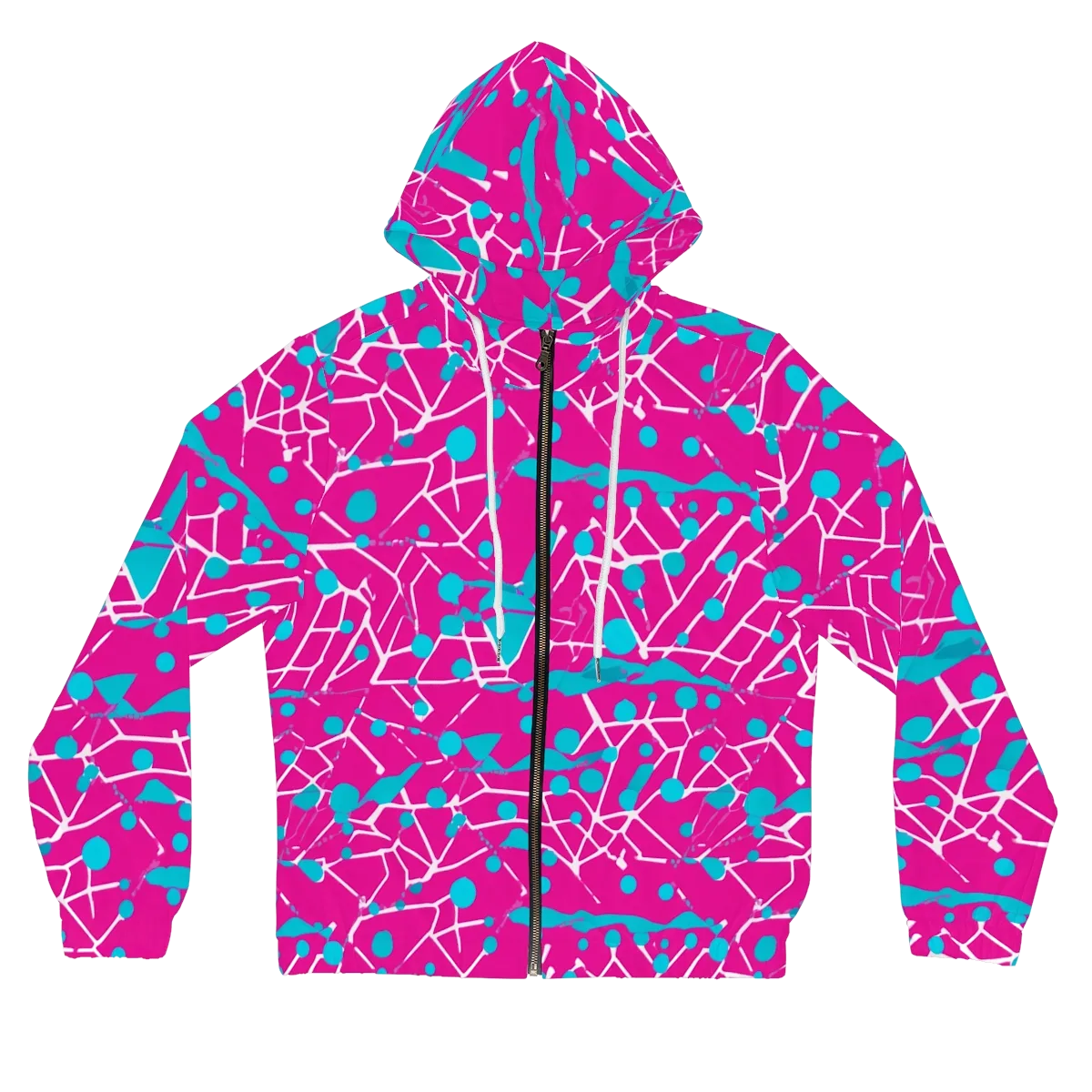 Neon Nervure on Women's Full-Zip Hoodie — Front