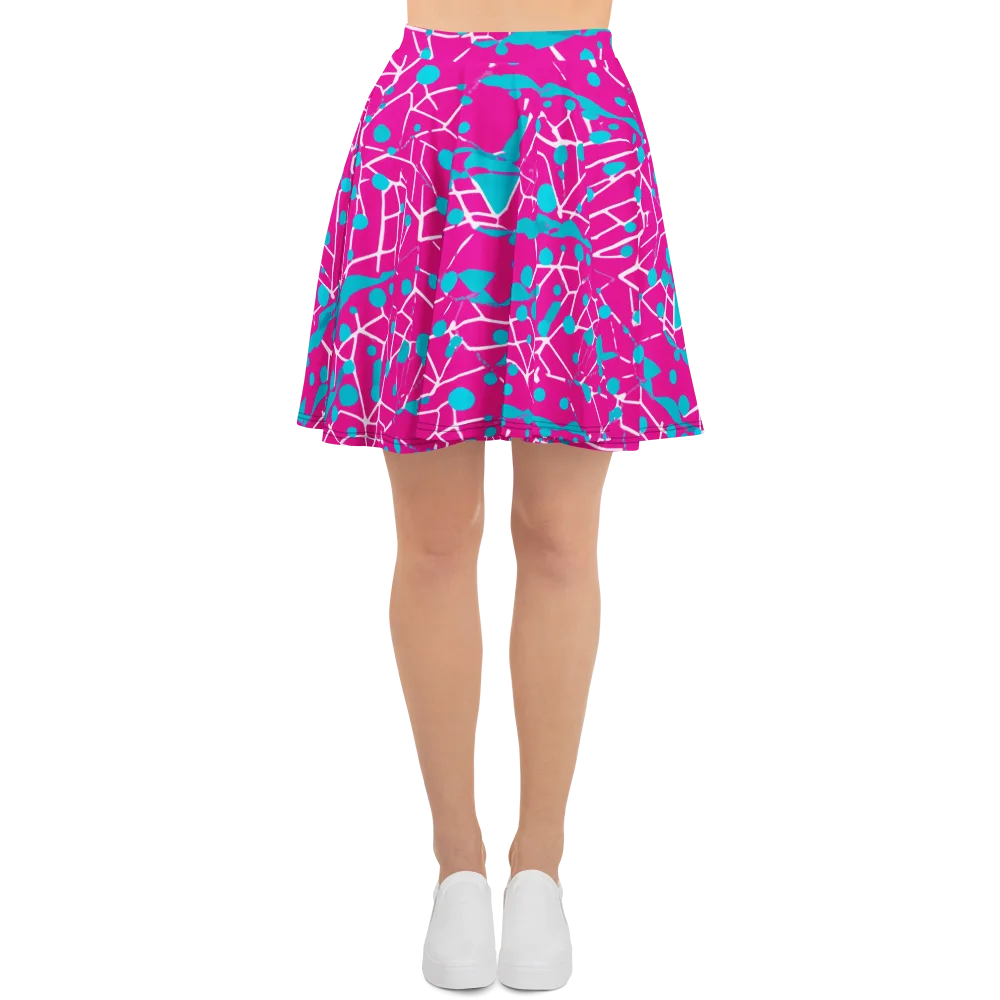 Neon Nervure on Skater Skirt — Front