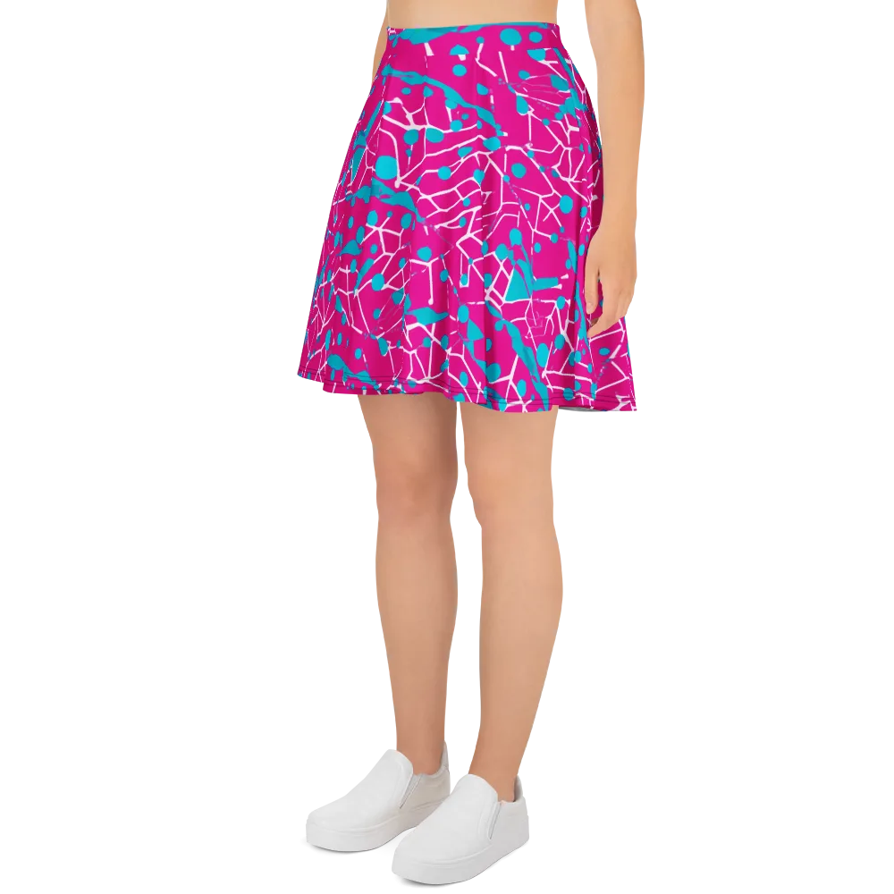 Neon Nervure on Skater Skirt — Left