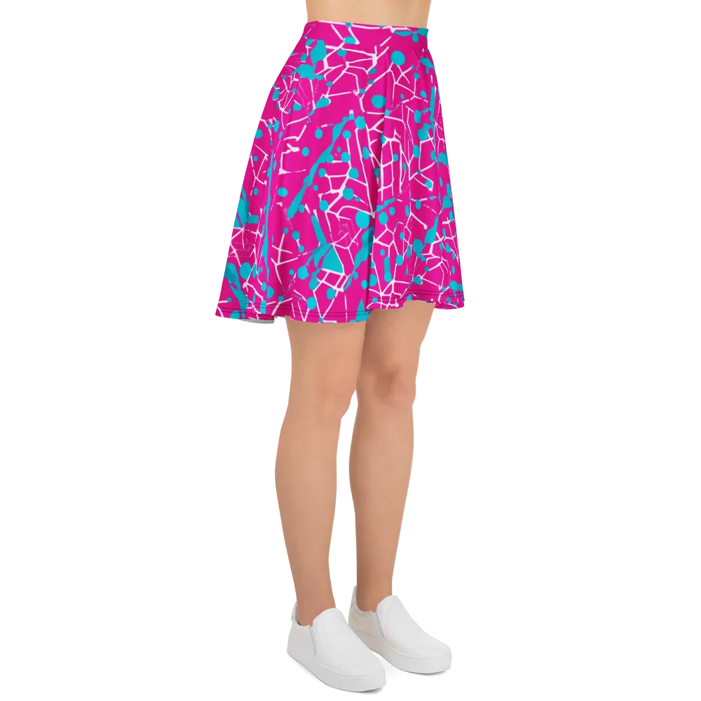 Neon Nervure on Skater Skirt — Right