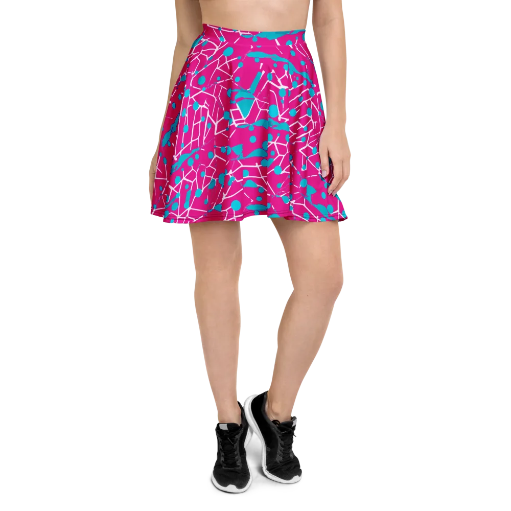 Neon Nervure on Skater Skirt — Front