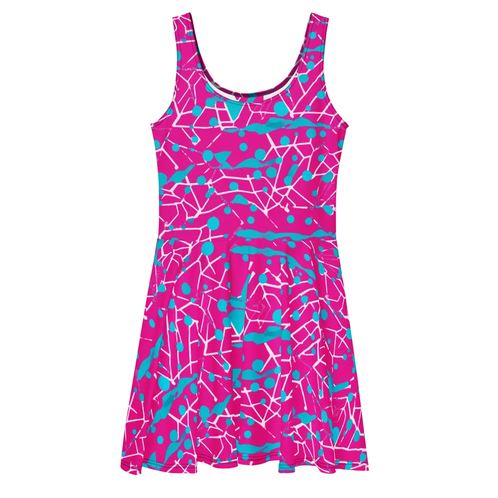 Neon Nervure on Skater Dress — Front