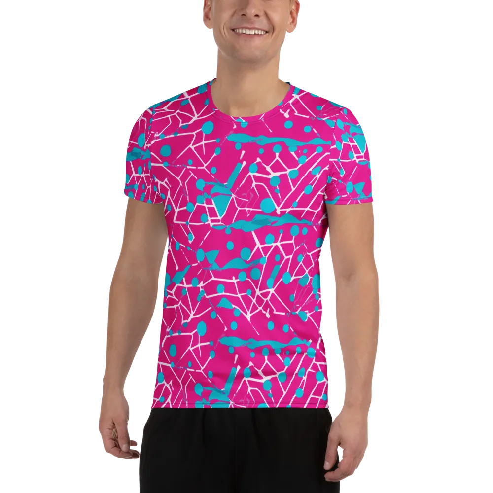 Neon Nervure on Men's Athletic T-Shirt — Front
