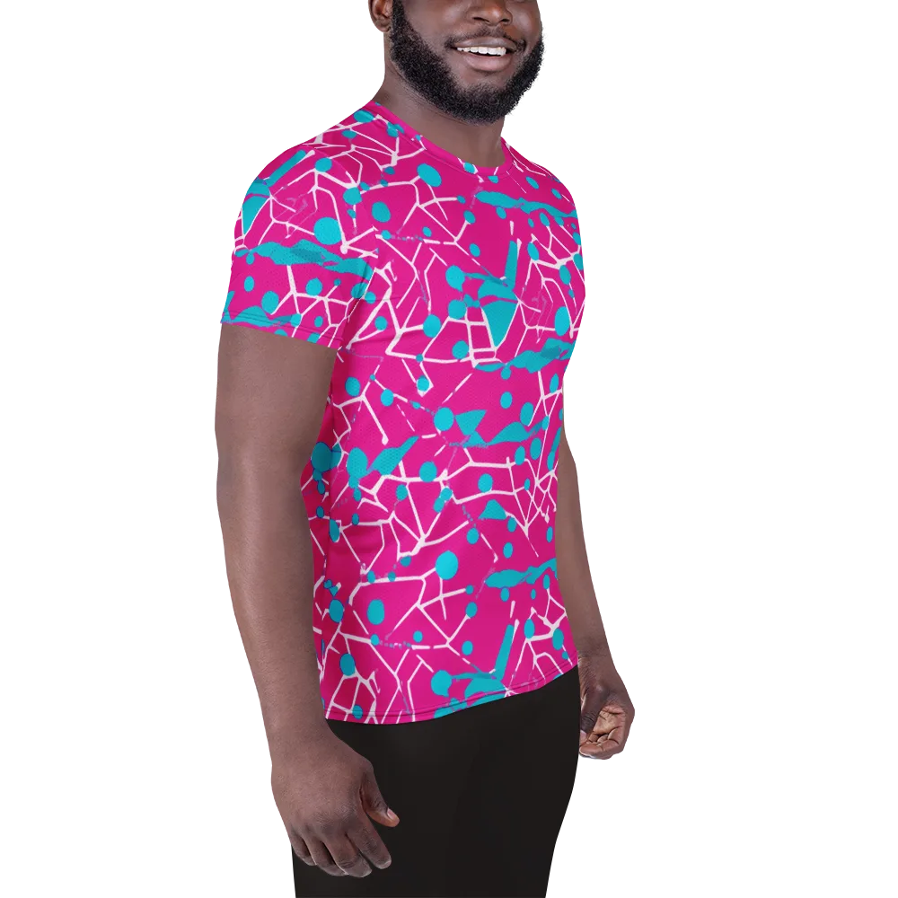 Neon Nervure on Men's Athletic T-Shirt — Right