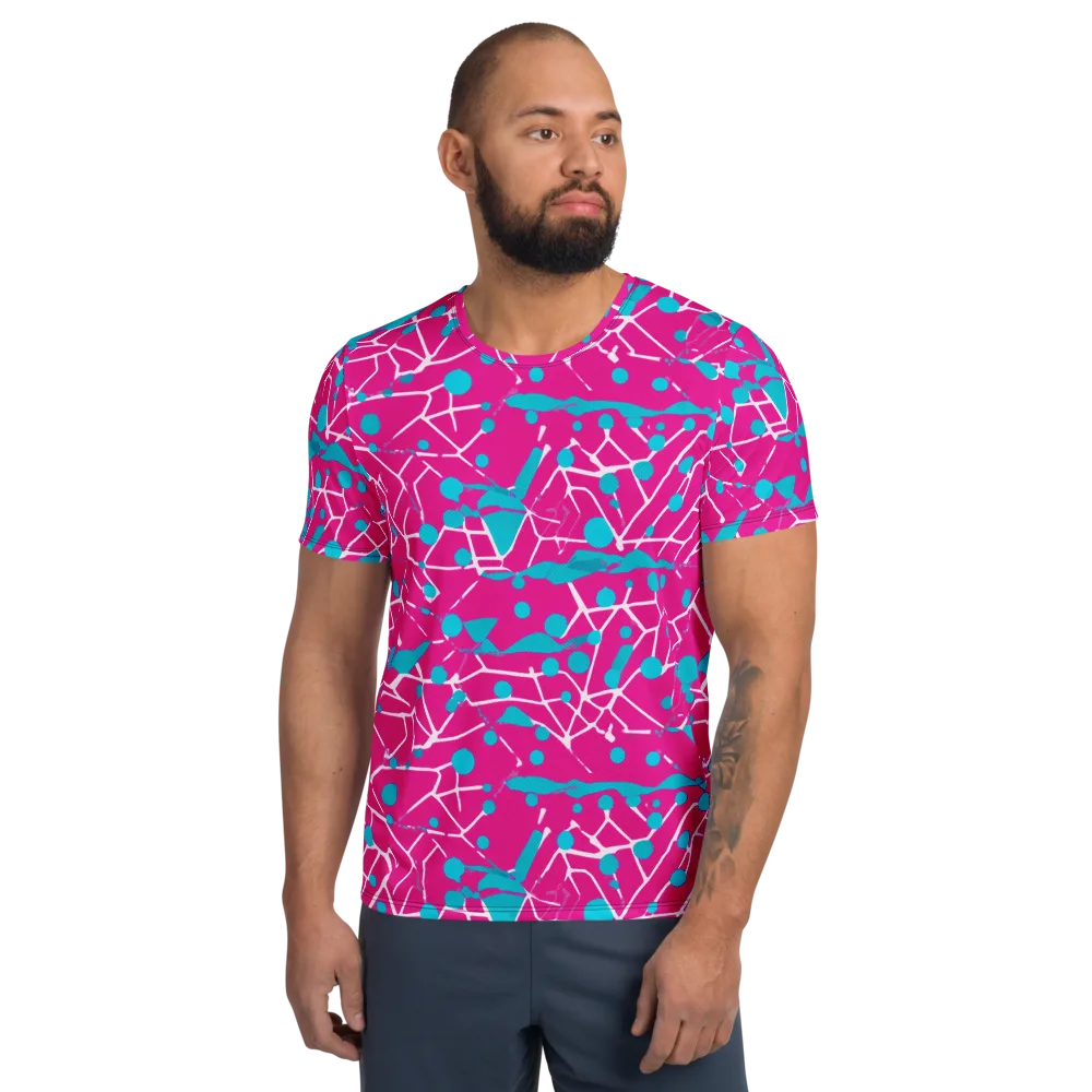 Neon Nervure on Men's Athletic T-Shirt — Front
