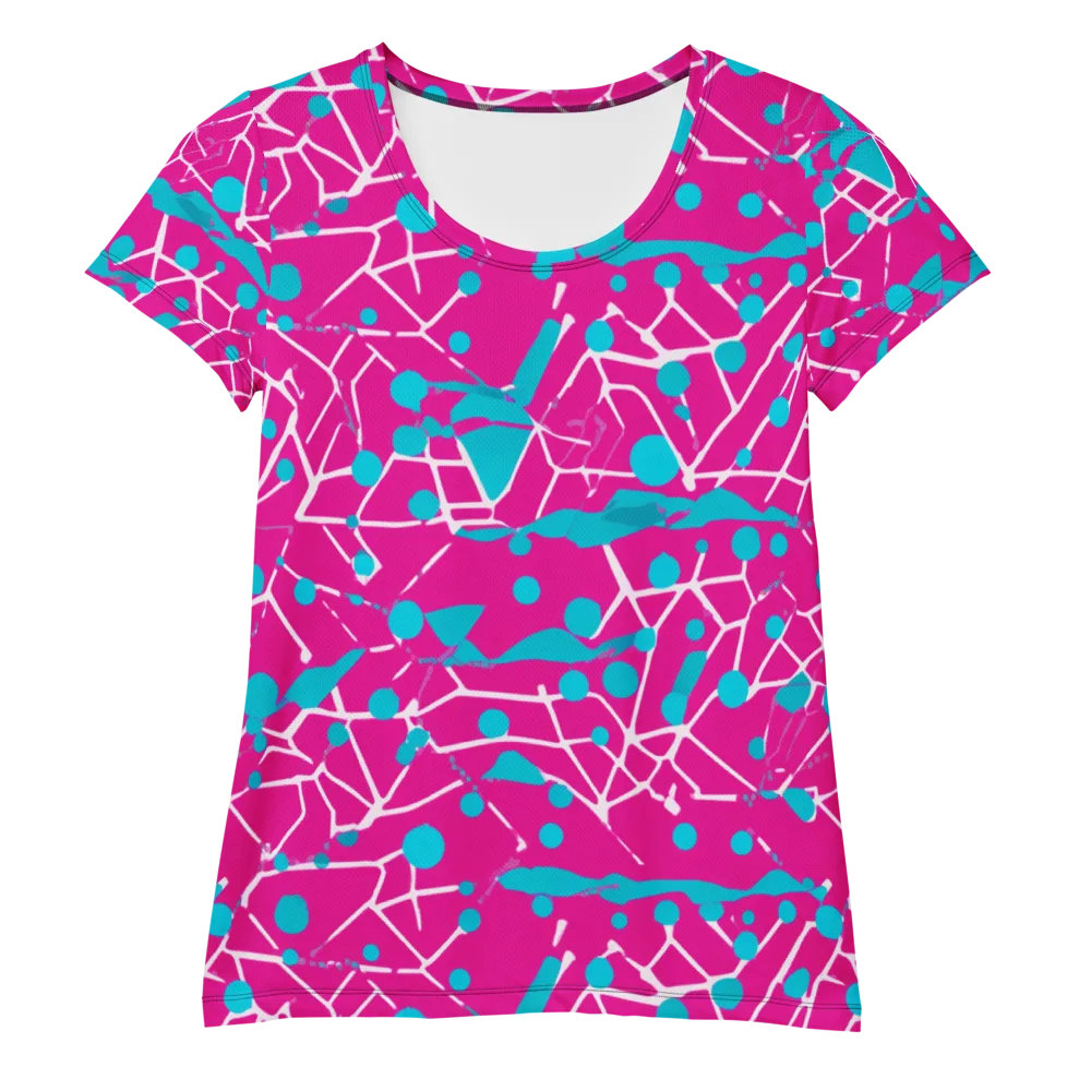 Neon Nervure on Women's Athletic T-Shirt — Front