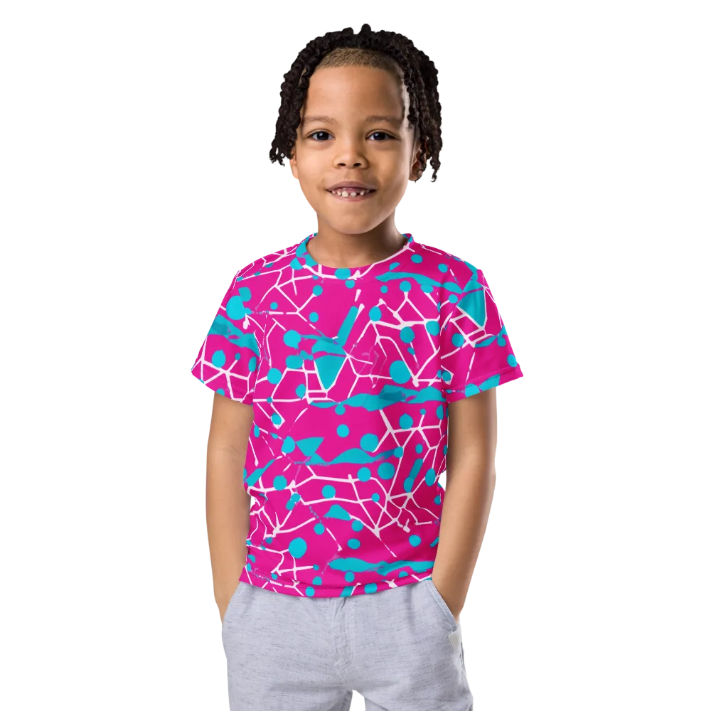 Neon Nervure on Kids Crew Neck T-Shirt — Front
