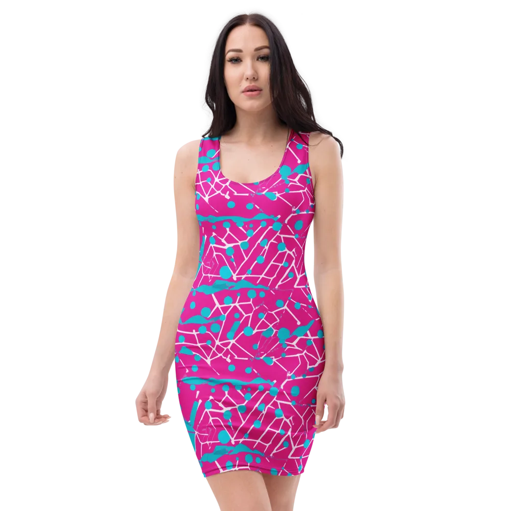 Neon Nervure on Bodycon Dress — Front