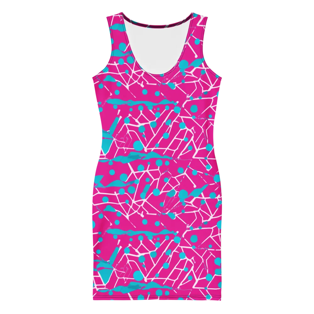Neon Nervure on Bodycon Dress — Front