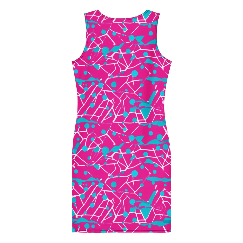 Neon Nervure on Bodycon Dress — Back