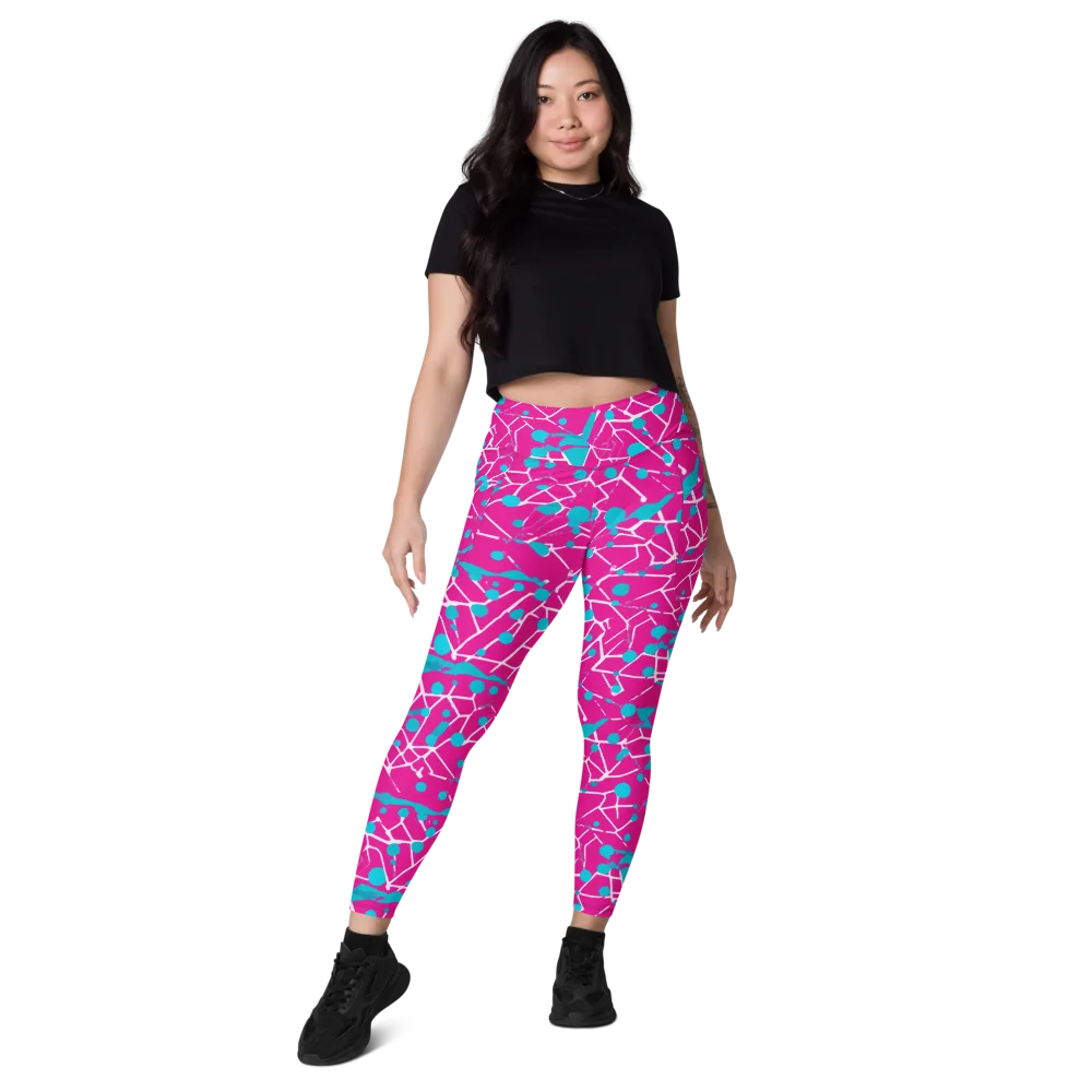 Neon Nervure on Leggings with Pockets — Front