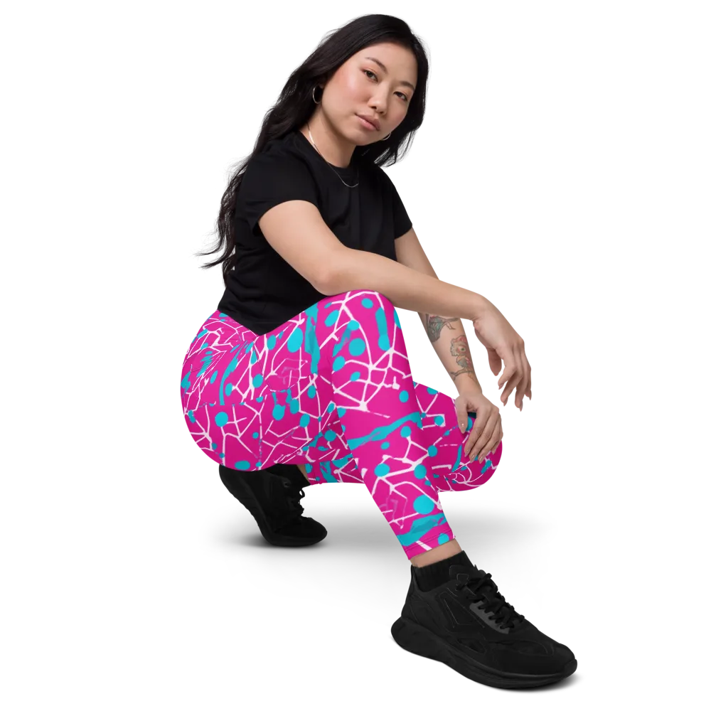 Neon Nervure on Leggings with Pockets — Right Front