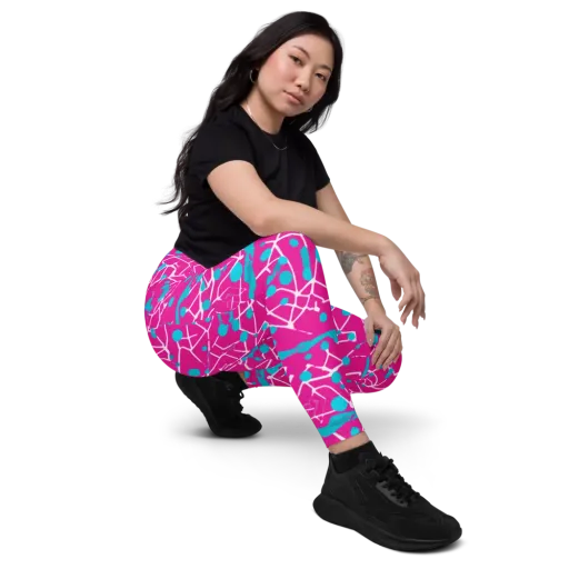 Neon Nervure on a Leggings with Pockets