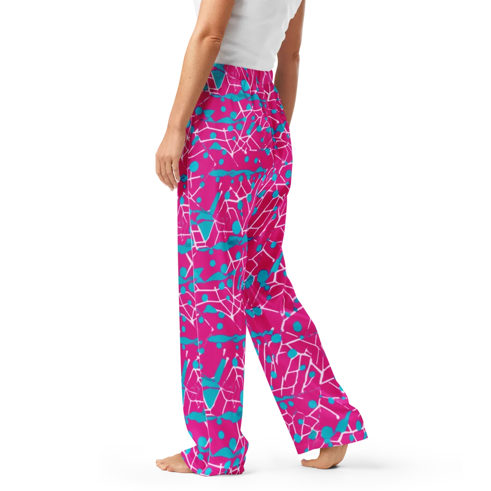 Neon Nervure on Women's Pajama Pants — Left