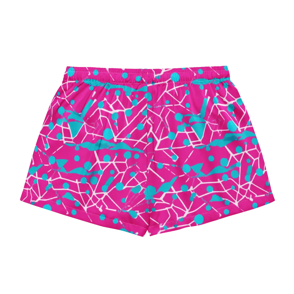 Neon Nervure on Women's Pajama Shorts — Back