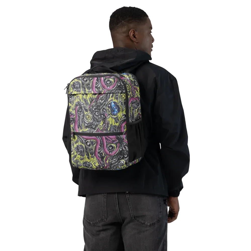 Acid Gaze on Utility Backpack — Back