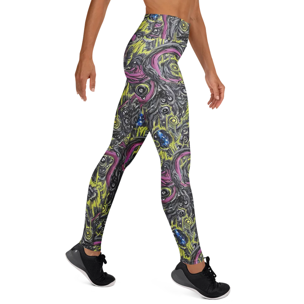 Acid Gaze on Yoga Leggings — Right
