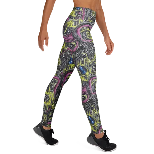 Acid Gaze on a Yoga Leggings