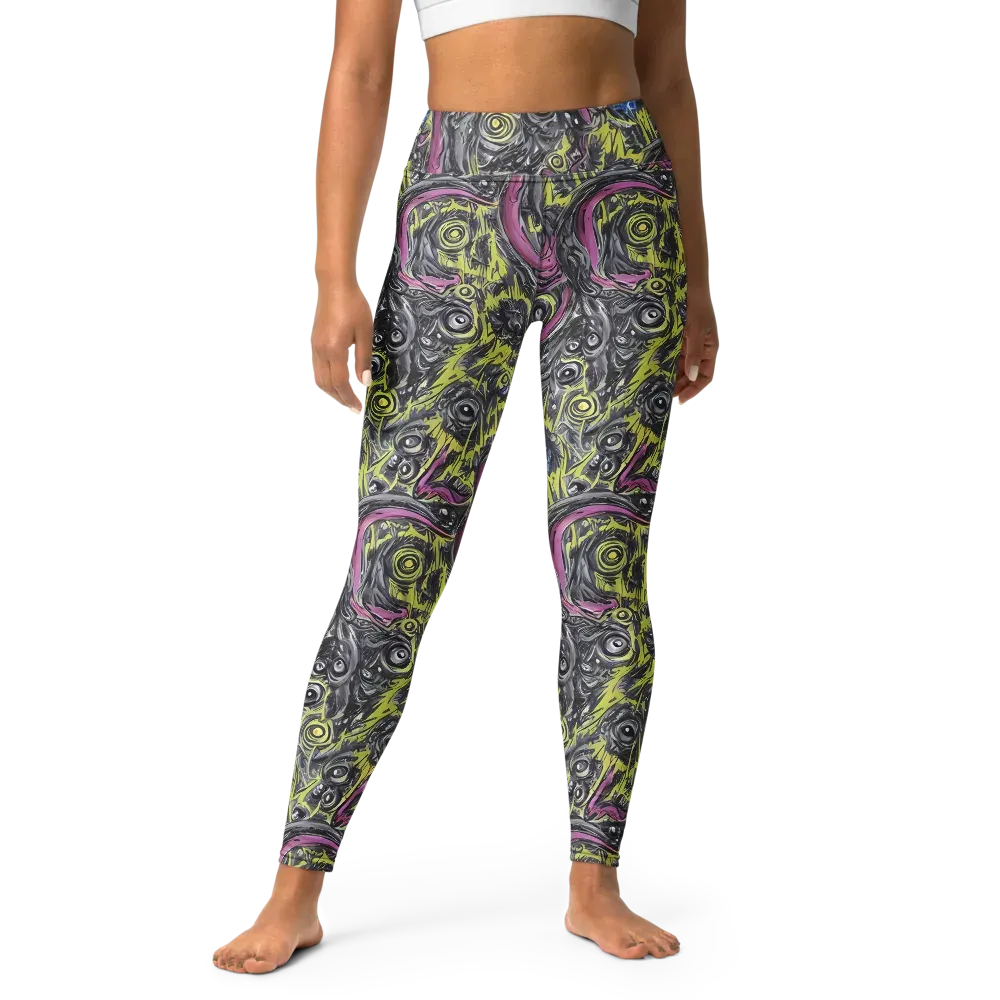 Acid Gaze on Yoga Leggings — Front