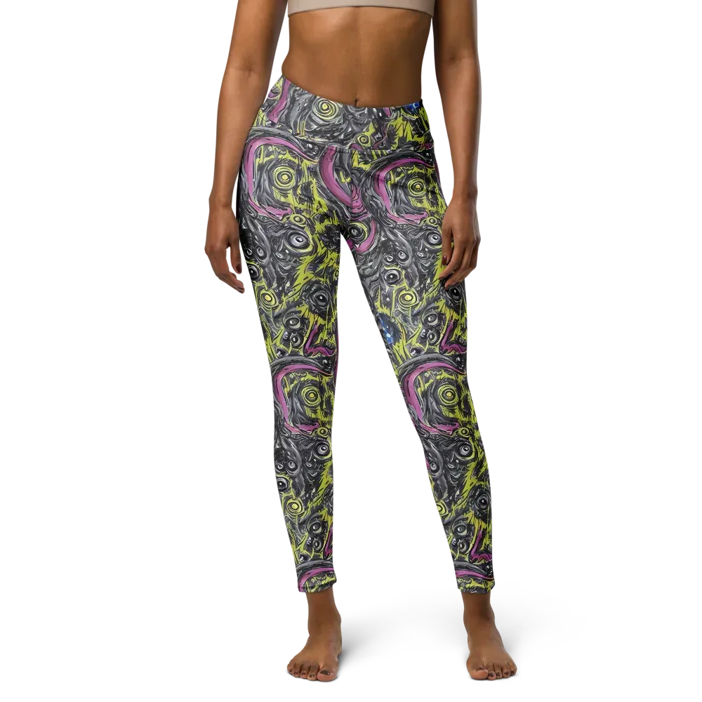 Acid Gaze on Yoga Leggings — Front