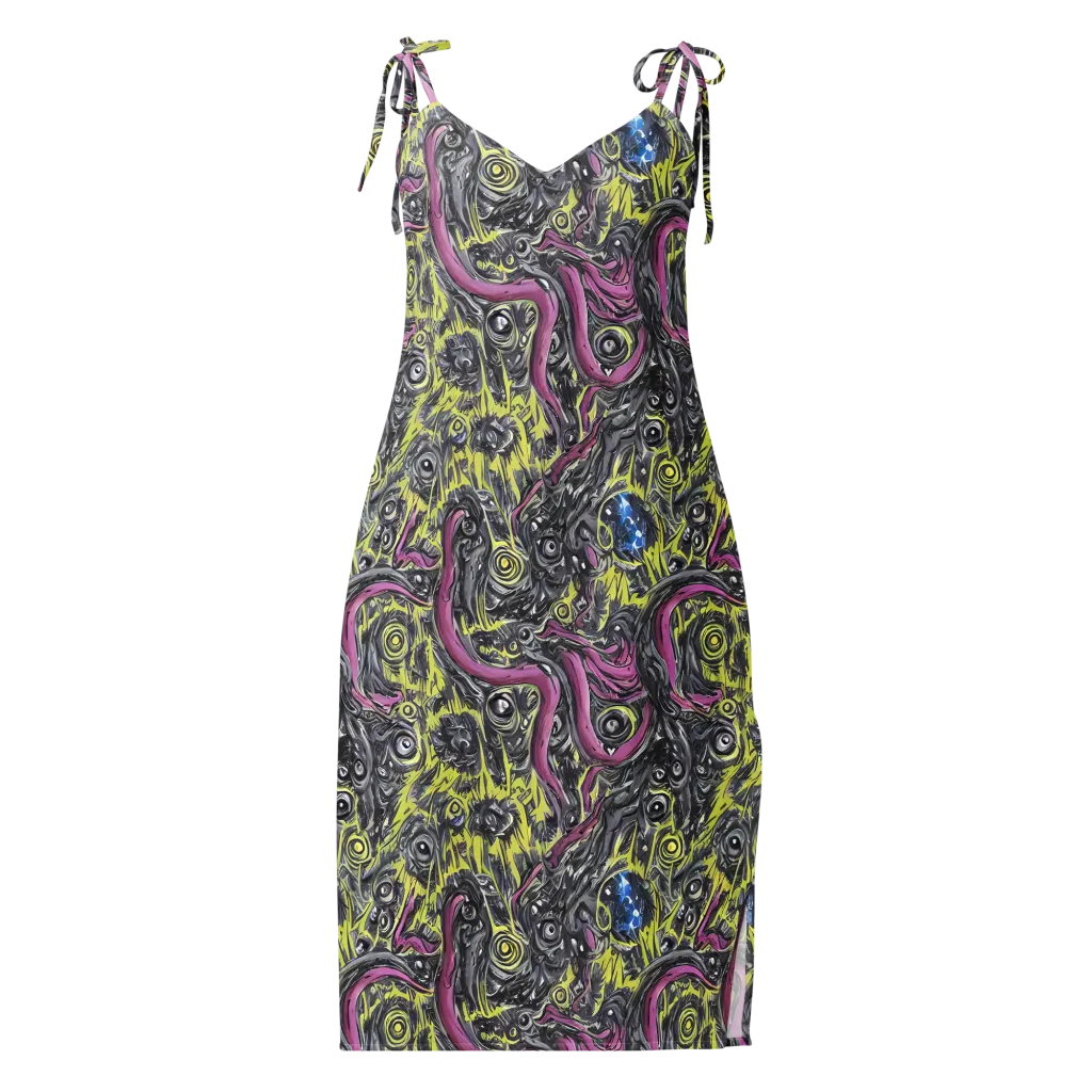 Acid Gaze on Slip Dress — Front